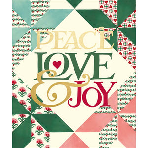 Woodmansterne Peace, Love & Joy Christmas Card