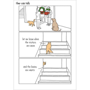 Woodmansterne Cat & Empty Boxes Christmas Card