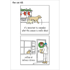 Woodmansterne Dog Greeting Christmas Card