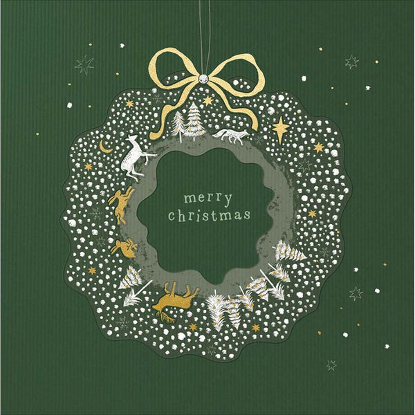 Woodmansterne Woodland Wreath Christmas Card