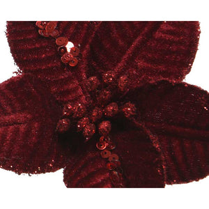 Everlands Poinsettia Clip (Assorted Designs) image 4
