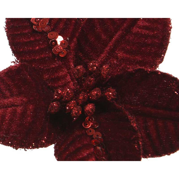 Everlands Poinsettia Clip (Assorted Designs) image 4