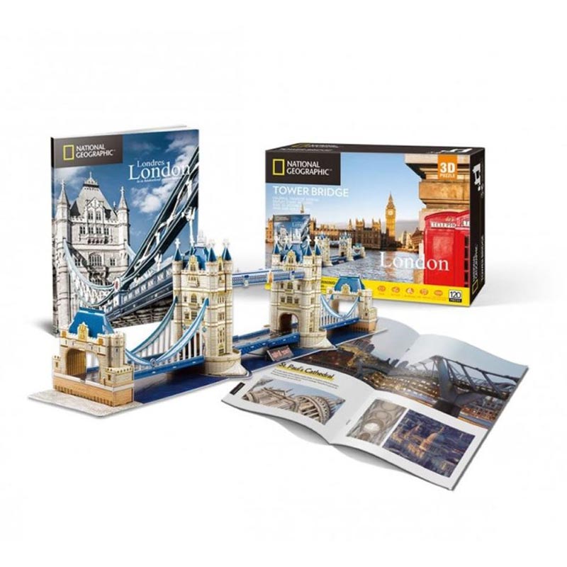 University Games National Geographic London Tower Bridge 3D Puzzle (120 pieces) image 0