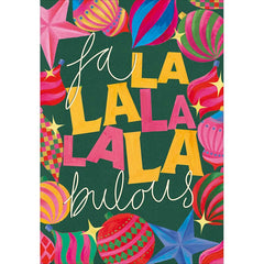 Woodmansterne Fa La La La La La Bulous Christmas Card