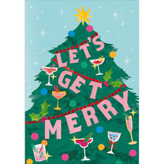 Woodmansterne Cocktail Tree Christmas Card
