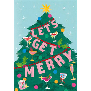 Woodmansterne Cocktail Tree Christmas Card