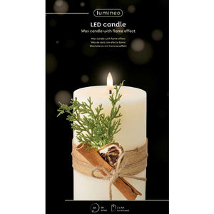Lumineo Cream Wax LED Candle with Accent image 3