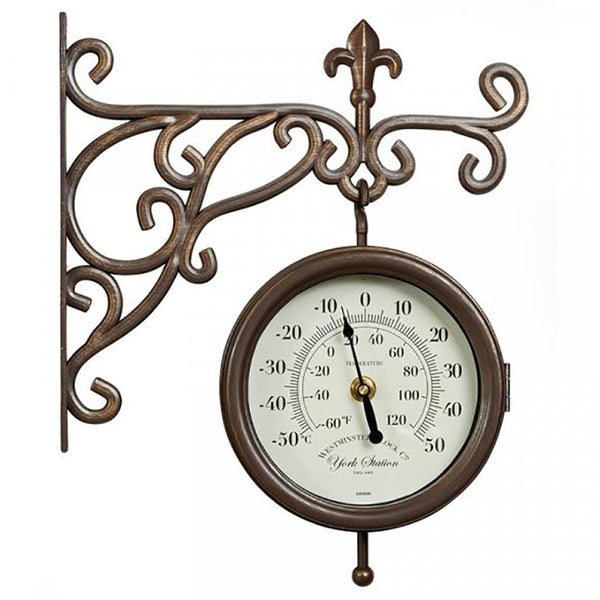 Outside In Double Sided York Station Clock & Thermometer image 3
