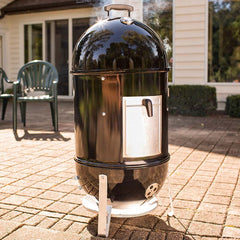 Weber Smokey Mountain Cooker Smoker Black, 47cm + FREE Cover image 0