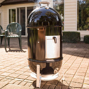 Weber Smokey Mountain Cooker Smoker Black, 47cm + FREE Cover image 0