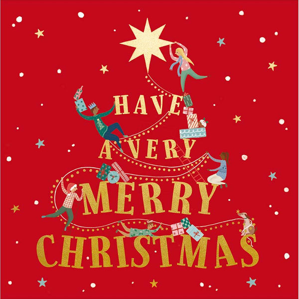 Woodmansterne Dancing Around The Tree Christmas Card