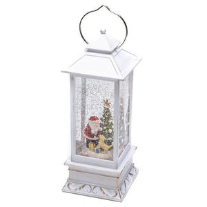 Konstsmide LED White Water Lantern with Santa Claus and Dog image 1