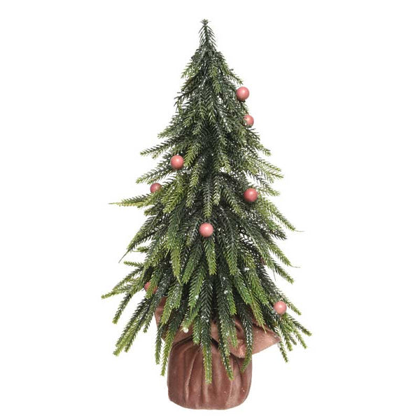 Everlands Mini Tree with Pink Baubles image 0