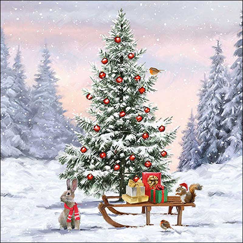Ambiente Paper Napkins - Winter Animals (Pack of 20) image 0