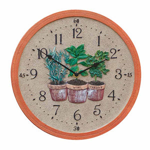 Herbs Wall Clock and Thermometer image 1