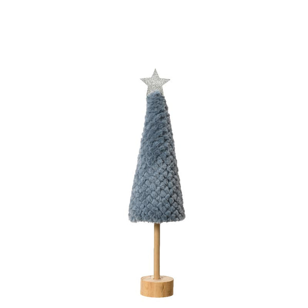 Decoris Faux Fur Blue Tree - 45cm image