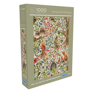 Gibsons The Art File: Woodland Wildlife 1000 Piece Puzzle image 1