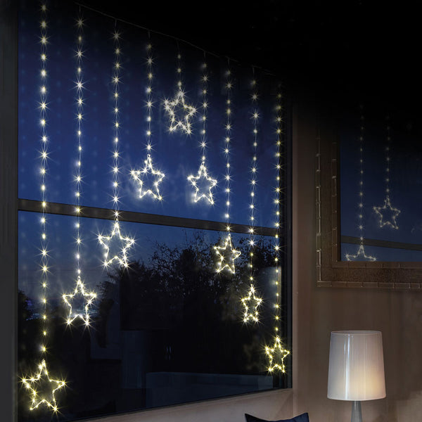 Premier LED Star Curtain Lights - Warm White image 3