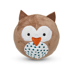 Petface Round Owl Plush Ball Dog Toy image 0