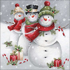 Ambiente Paper Napkins - Smiling Snowmen (Pack of 20) image 0