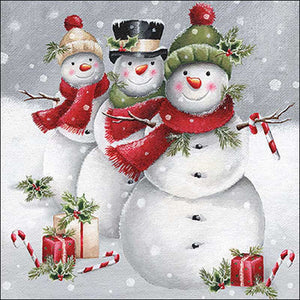 Ambiente Paper Napkins - Smiling Snowmen (Pack of 20) image 0