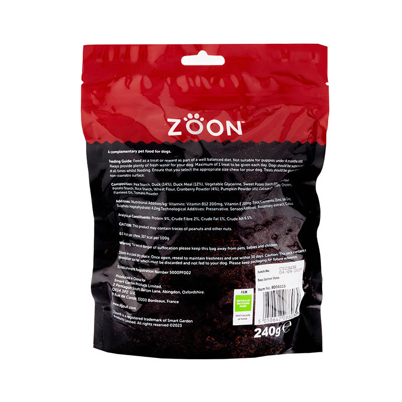 Zoon Rawhide Free 12 Duck, Cranberry & Pumpkin Mini Bone Dog Treats 240g image 0