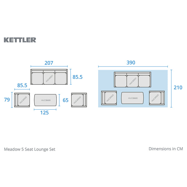 Kettler Meadow 5-Seat Wood & Rope Garden Lounge Set image 8