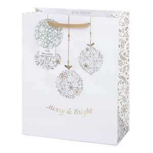Tom Smith Classic Christmas Foliage Medium Gift Bag image 0