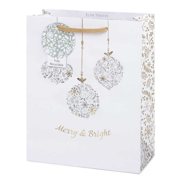 Tom Smith Classic Christmas Foliage Medium Gift Bag image 0
