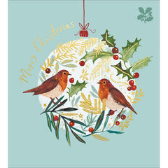 Woodmansterne Robin Bauble Christmas Card