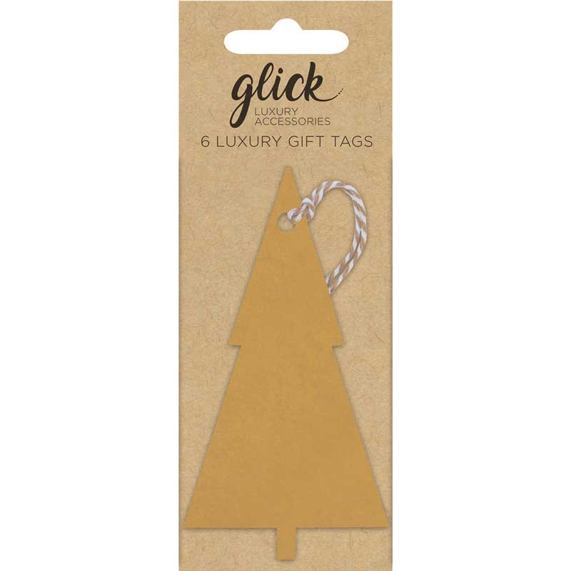 Glick Gold Tree Kraft Gift Tags (Pack of 6) image 0