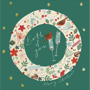 Woodmansterne Robins & Drinks Christmas Card