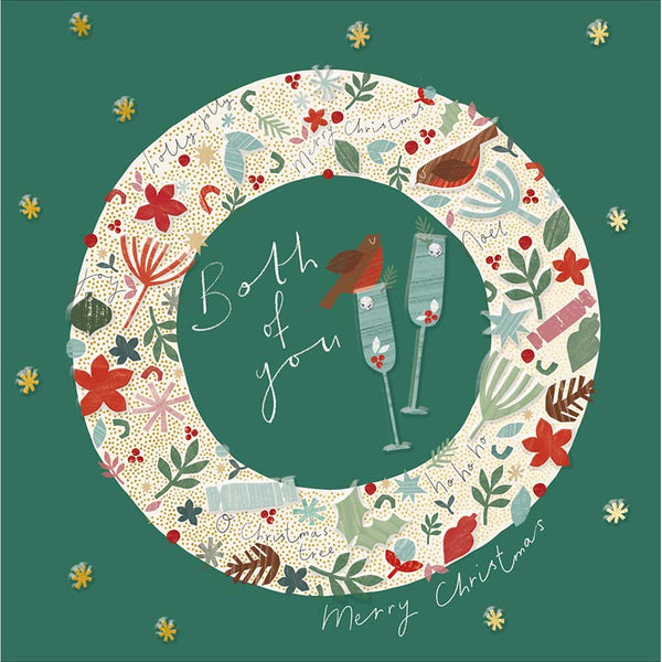Woodmansterne Robins & Drinks Christmas Card