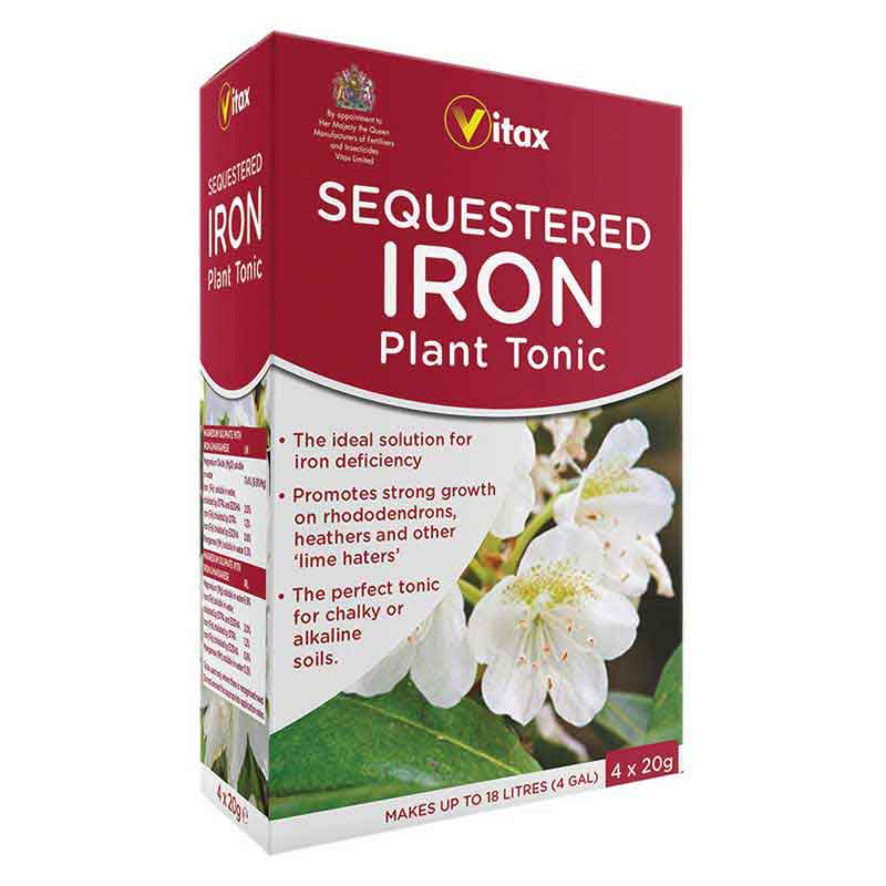 Vitax Sequestered Iron Plant Tonic Sachets (4 x 20g) image 0