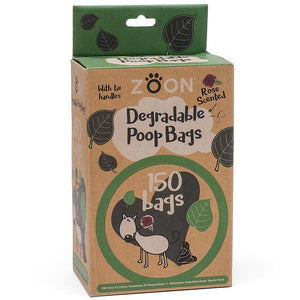 Zoon Rose Scented Degradable Poop Bags with Tie Handles (150 bags) image 0