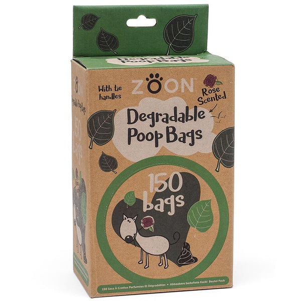 Zoon Rose Scented Degradable Poop Bags with Tie Handles (150 bags) image 0