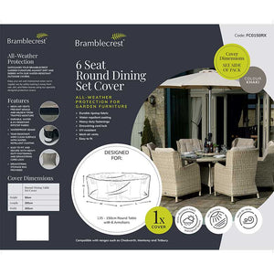 Bramblecrest Cover for Rattan 6 Seat Round Dining Set image 2