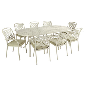Hartman Berkeley 8 Seat Garden Dining Set in Maize with Oval Table, Parasol & Base image 3