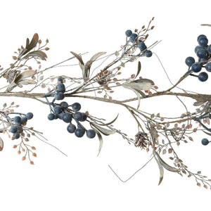 Everlands Blue Berry & Mini Pinecone Garland image 0