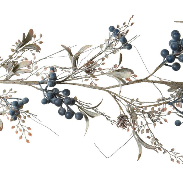 Everlands Blue Berry & Mini Pinecone Garland image 0
