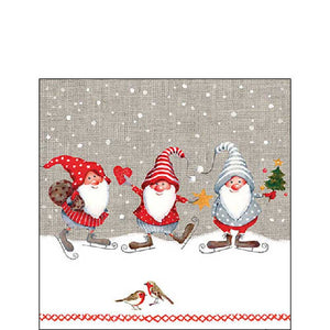 Ambiente Paper Cocktail Napkins - Skating Dwarfs (Pack of 20) image 0