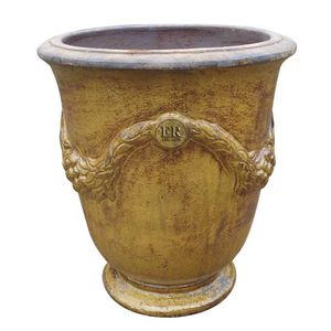 Errington Reay & Co. Ltd Courtyard Garland Urn Old Leather (Large S1) image 0