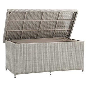 Bramblecrest Wentworth Cushion Storage Box with Liner in Pewter Rattan - Large image 5