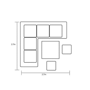 Hartman Singapore Corner Platform Sofa Set with Square Table image 15