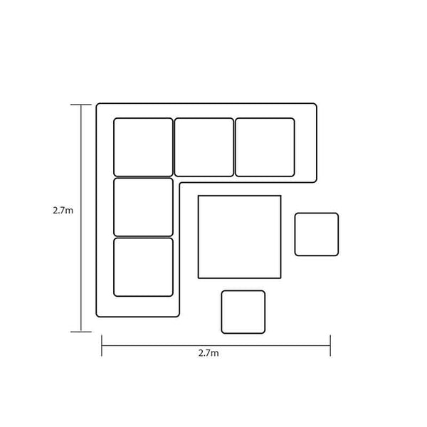Hartman Singapore Corner Platform Sofa Set with Square Table image 15