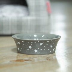 Zoon Flared Starry Ceramic Cat Bowl image 0