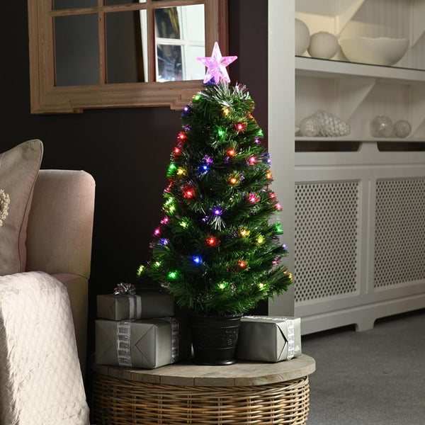 Festive Colour Changing Fibre Optic Tree - 3ft image 0