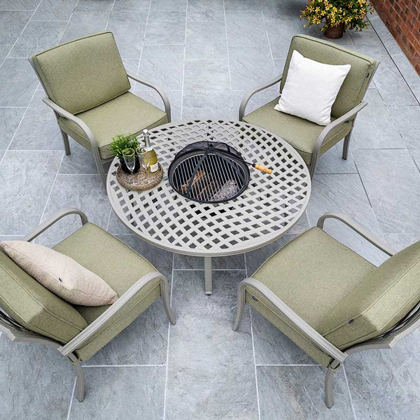 Hartman Buxton 4 Seat Cosy Fire Pit Lounge Set image 1