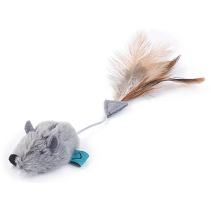 Zoon Nip-It Catnip Grey Mouse & Feather image 0