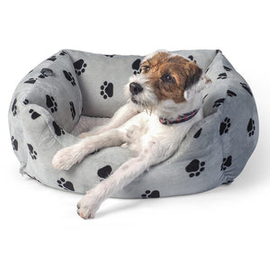 Zoon Snug Paws Grey Square Dog Bed image 2